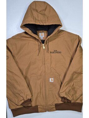 Carhartt Full Zip Quilt Lined Canvas Outdoor Work Chore Coat Jacket Men's 2XL